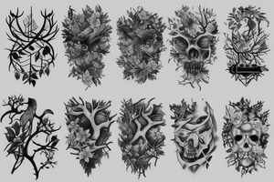 beautiful dense forest tattoo idea
