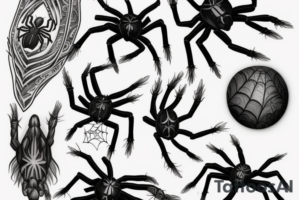 beautiful spider tattoo idea