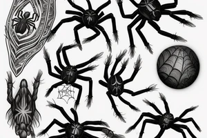 beautiful spider tattoo idea