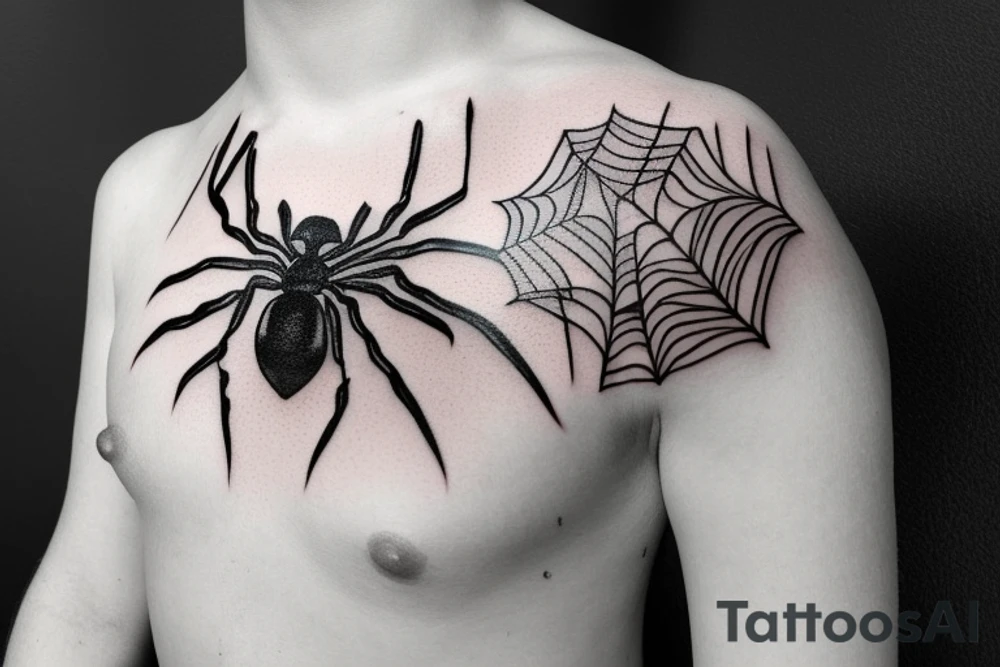 beautiful spider tattoo idea
