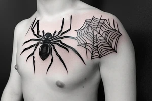 beautiful spider tattoo idea