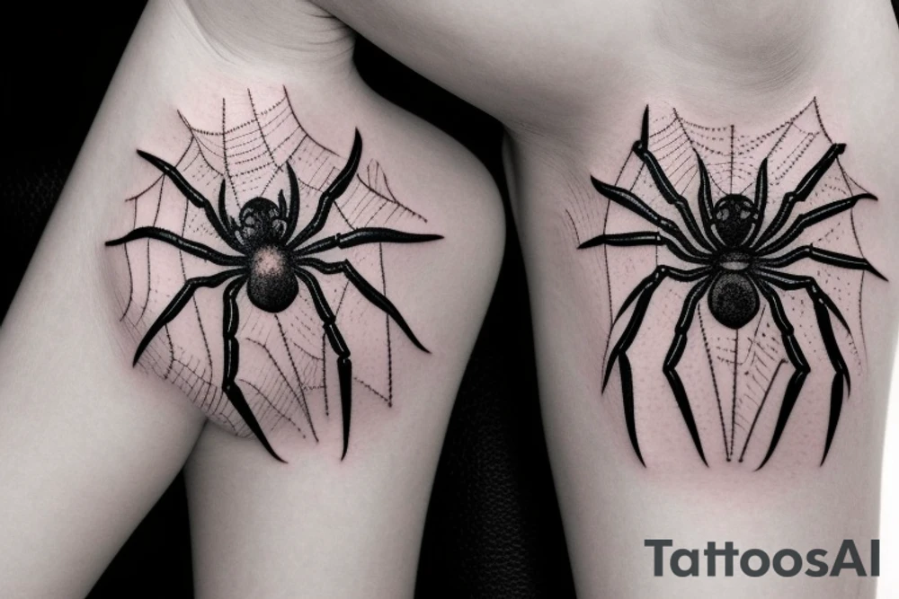 beautiful spider tattoo idea