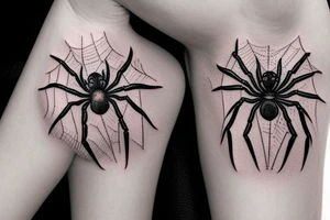beautiful spider tattoo idea