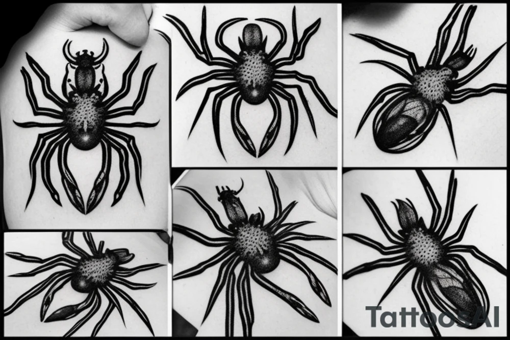 beautiful spider tattoo idea