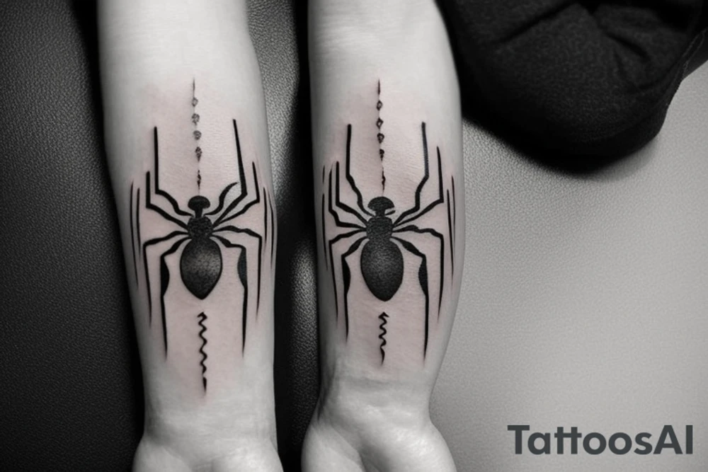 beautiful spider tattoo idea