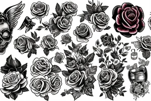 American traditional rose tattoo idea