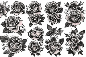 American traditional rose tattoo idea