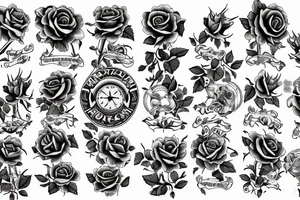 American traditional rose tattoo idea