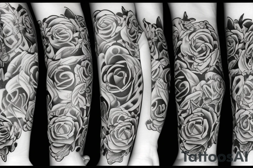 American traditional rose tattoo idea