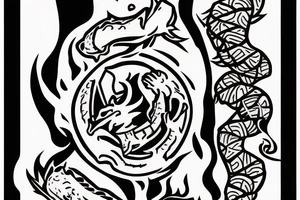 Dragon eating a burrito tattoo idea