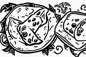 Dragon eating a burrito tattoo idea