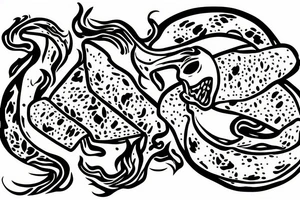 Dragon eating a burrito tattoo idea