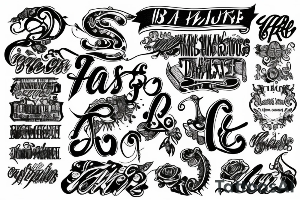 Text tattoo Est. 1990 tattoo idea