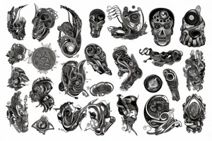 Psychedelic semiconductor tattoo idea