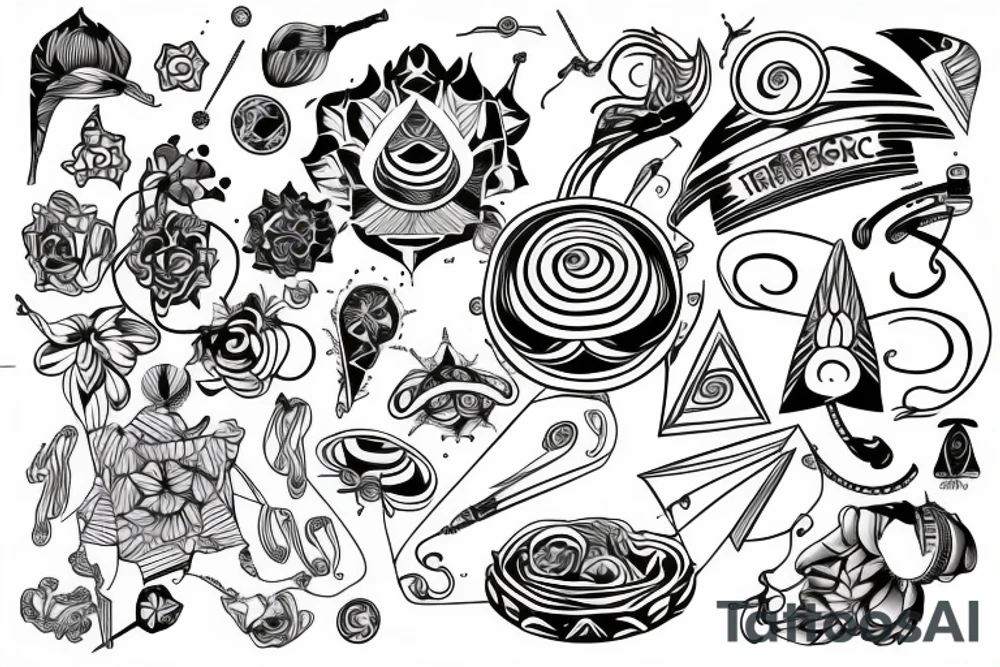 Psychedelic semiconductor tattoo idea