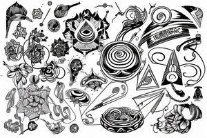 Psychedelic semiconductor tattoo idea