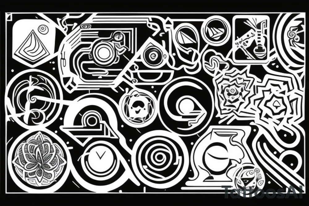 Psychedelic semiconductor tattoo idea