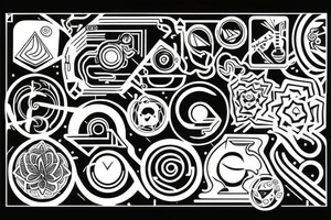 Psychedelic semiconductor tattoo idea