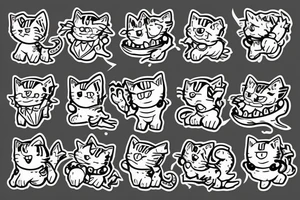 Mario feeding cat tattoo idea