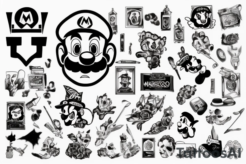 Mario ukranian tattoo idea