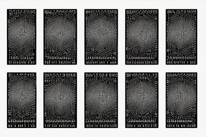 Ai computer chip at the centre of psychedelic hand with binary code on it tattoo idea