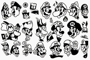 Mario ukranian tattoo idea