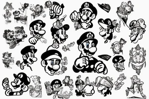 Mario ukranian tattoo idea