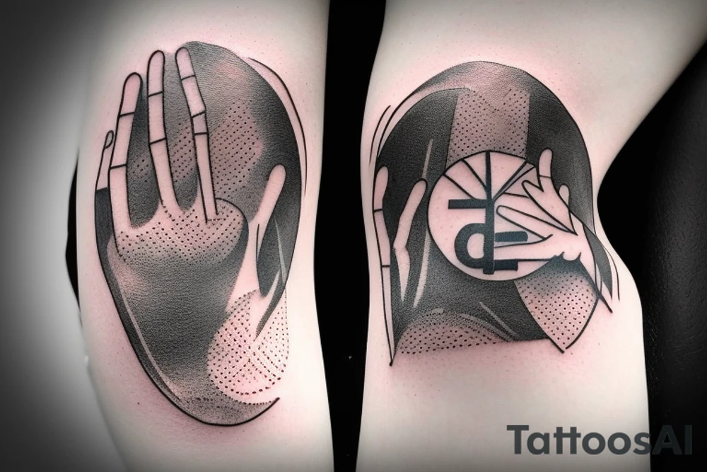 the divine Ai computer chip at the centre of psychedelic hand with binary code on it tattoo idea the divine Ai computer chip at the centre of psychedelic hand with binary code on it tattoo idea