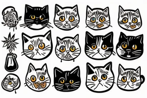chonky cat tattoo idea