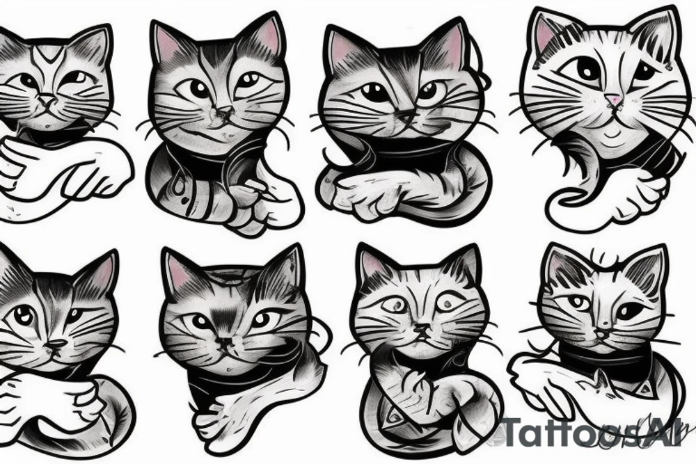 chunky cat tattoo idea