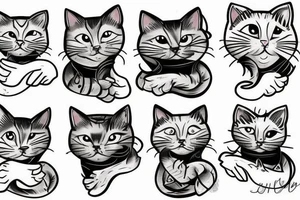 chunky cat tattoo idea