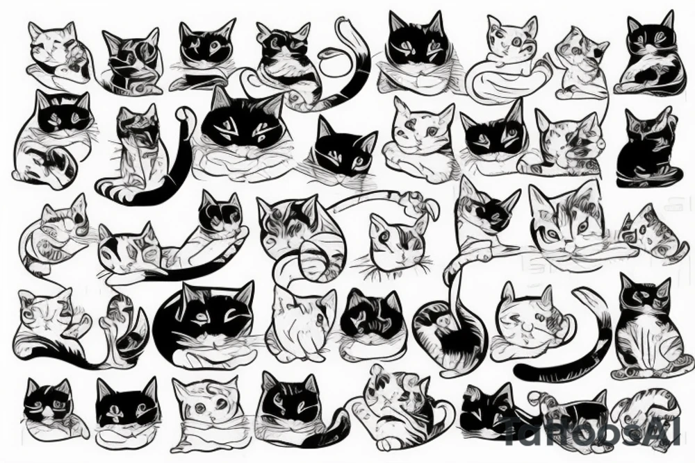 chunky cat tattoo idea