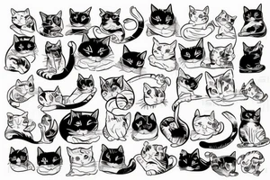 chunky cat tattoo idea