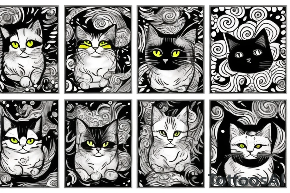 chunky cat tattoo idea