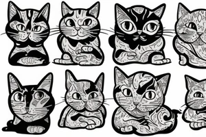 chunky cat tattoo idea