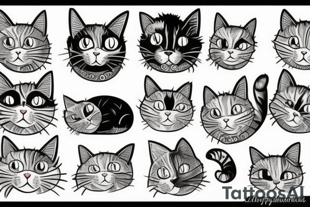 chunky cat tattoo idea