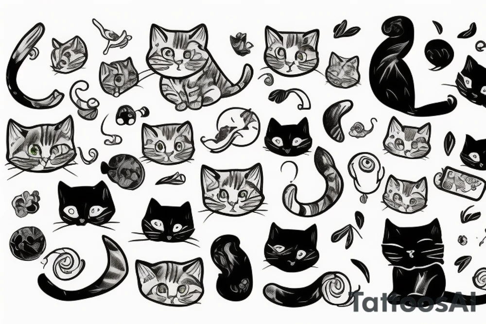 chunky cat tattoo idea
