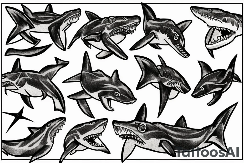 mario riding shark tattoo idea