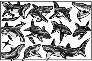 mario riding shark tattoo idea