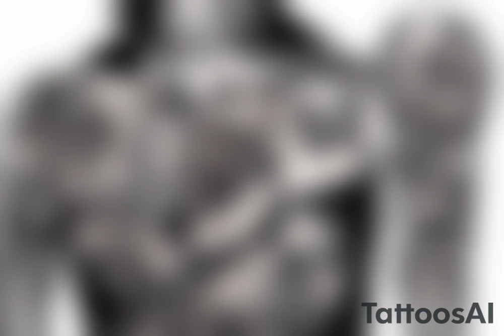 3 dobermans with roses on the chest tattoo idea