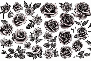 rose stroke tattoo idea