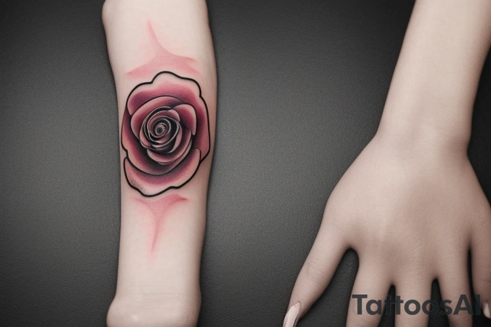 rose ring tattoo idea