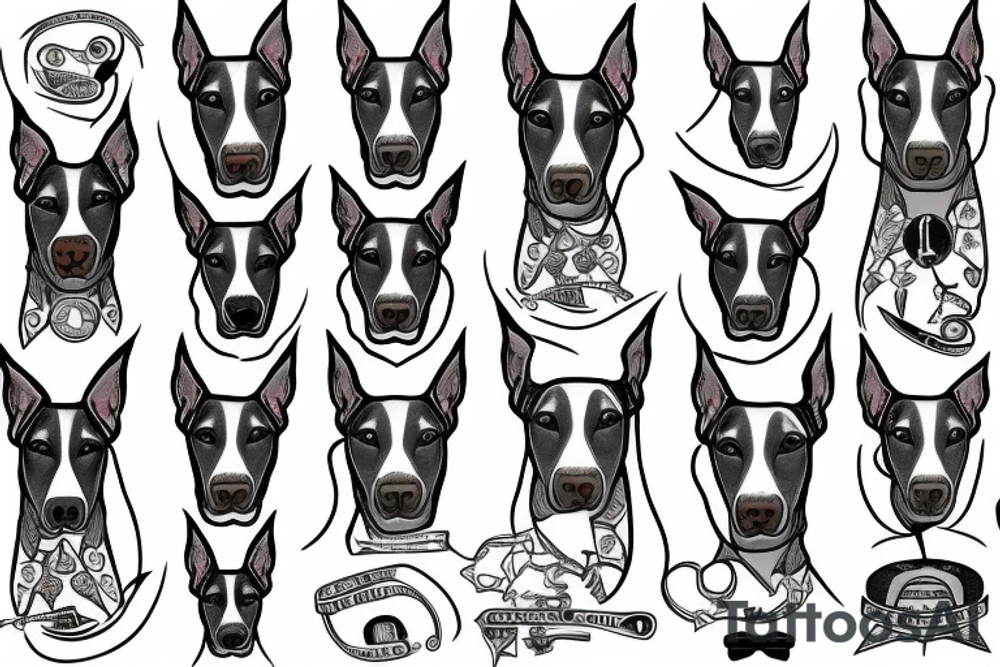 doberman looking straight ahead tattoo idea