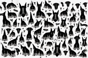 scary doberman looks straight tattoo idea