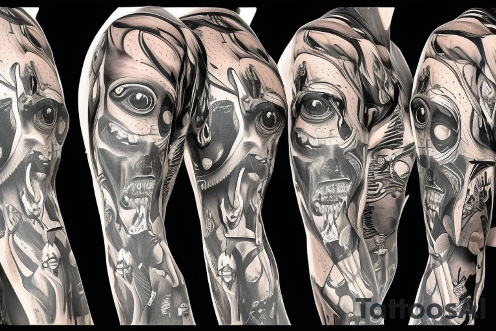 scary doberman looks straight tattoo idea