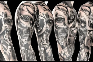 scary doberman looks straight tattoo idea