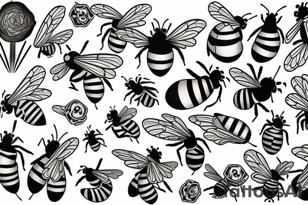 A bee tattoo idea