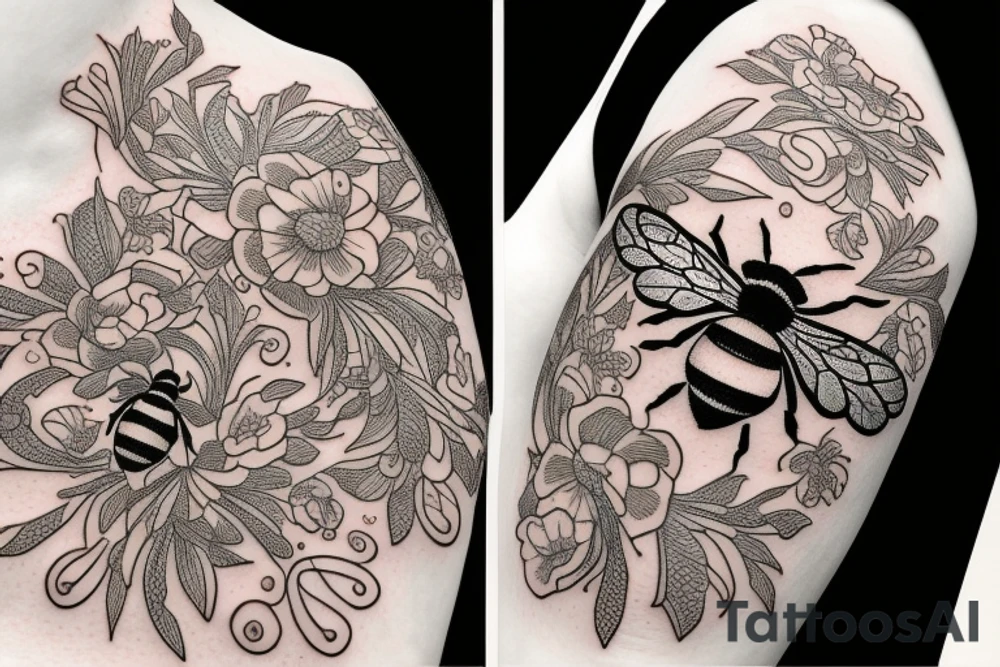 A bee tattoo idea