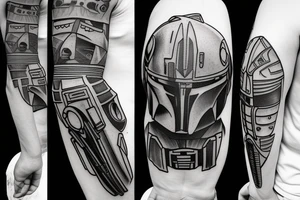 Mandalorian sleeve tattoo idea