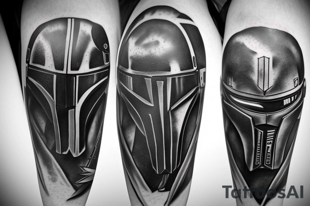 Mandalorian sleeve tattoo idea